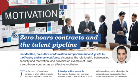 A screenshot from the top of the aricle: Zero hours contracts and the talent pipeline
